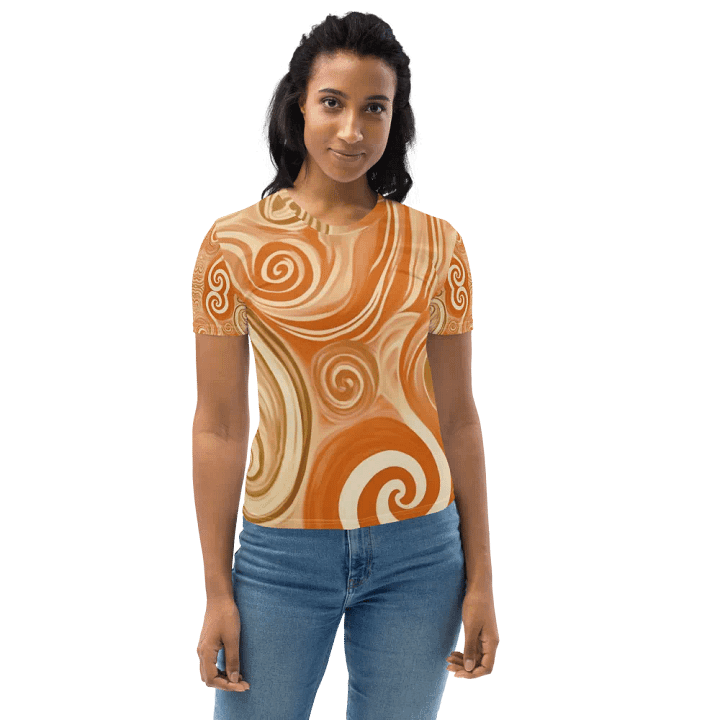 Funky Latte Liquid Tie-Dye Women's Crewneck T-shirt product image (2)