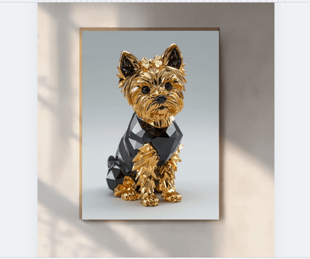 Crystal Yorkshire Terrier Sculpture Wall Art product image (7)