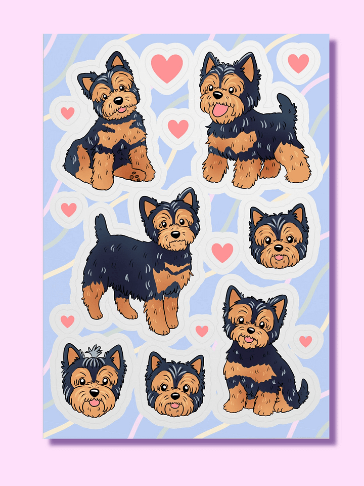 Yorkshire Terrier Dog Sticker Sheet product image (1)