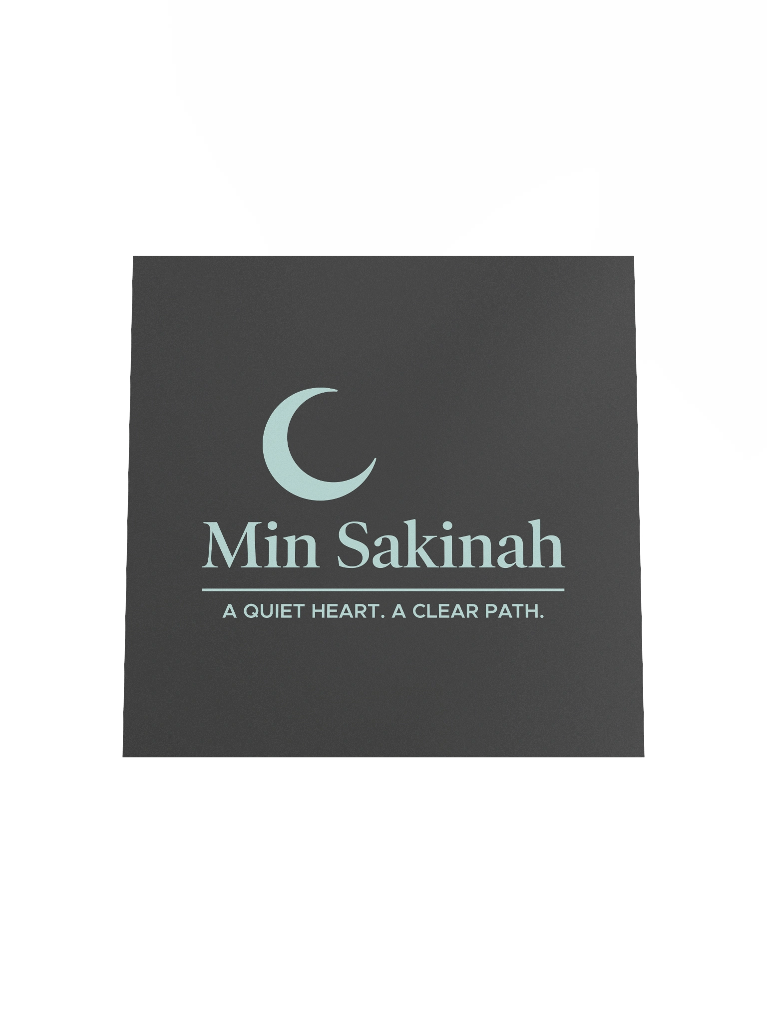 "Min Sakinah Vision" - Minimalist Poster (Wall Art) - Light Misk on Soft Black product image (4)