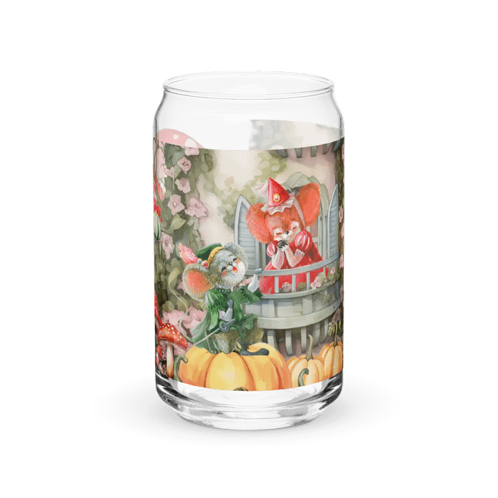 Four Seasons of Love: Autumn Serenade Can-Shaped Glass | Fall Romance Drinkware product image (1)