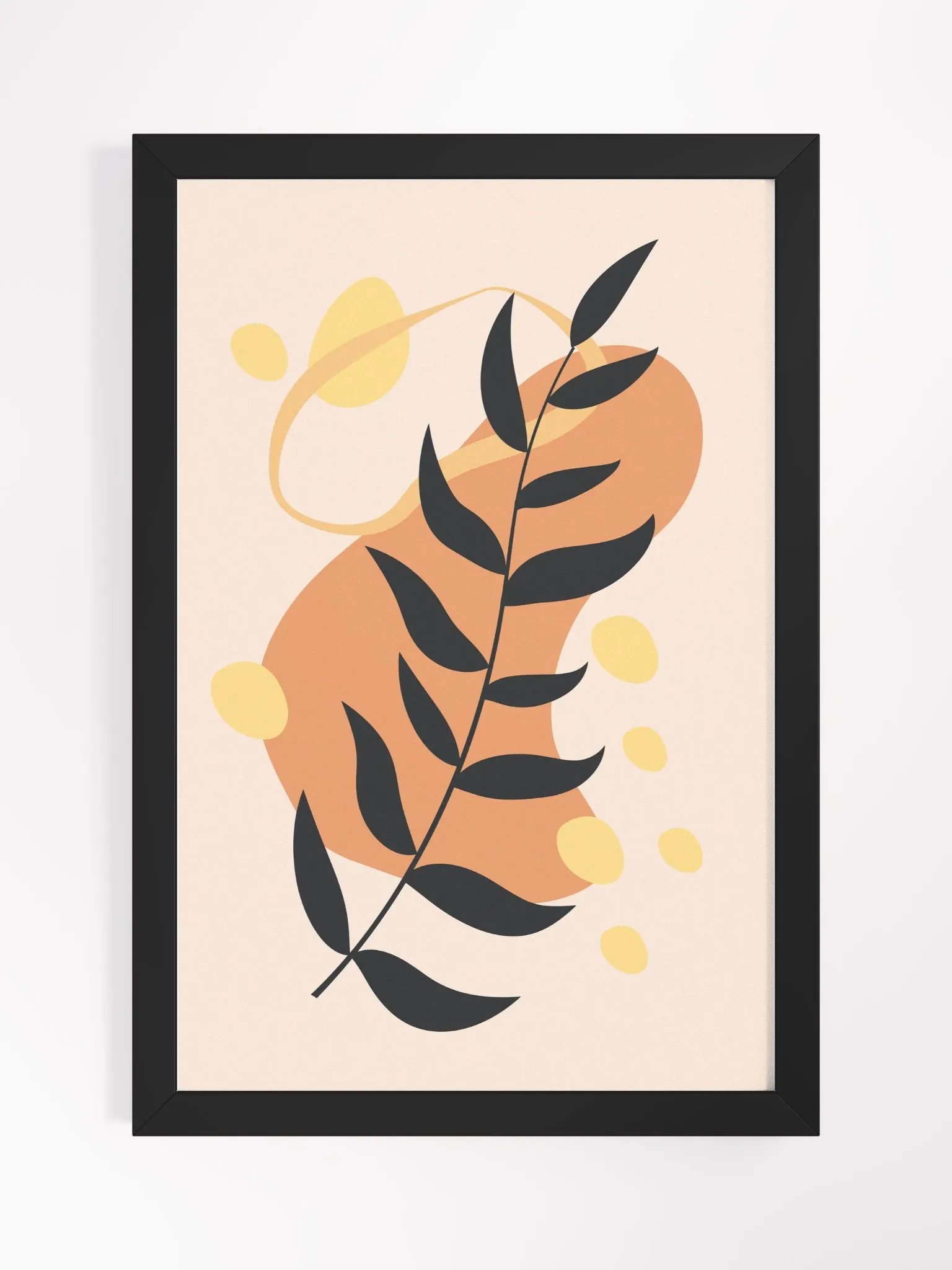 Autumnal Abstract Leaf Framed Poster product image (3)