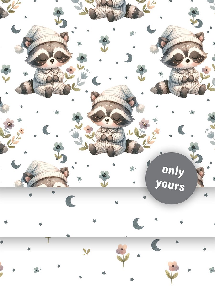 Cute raccoon - Exclusive Seamless Pattern Set product image (6)