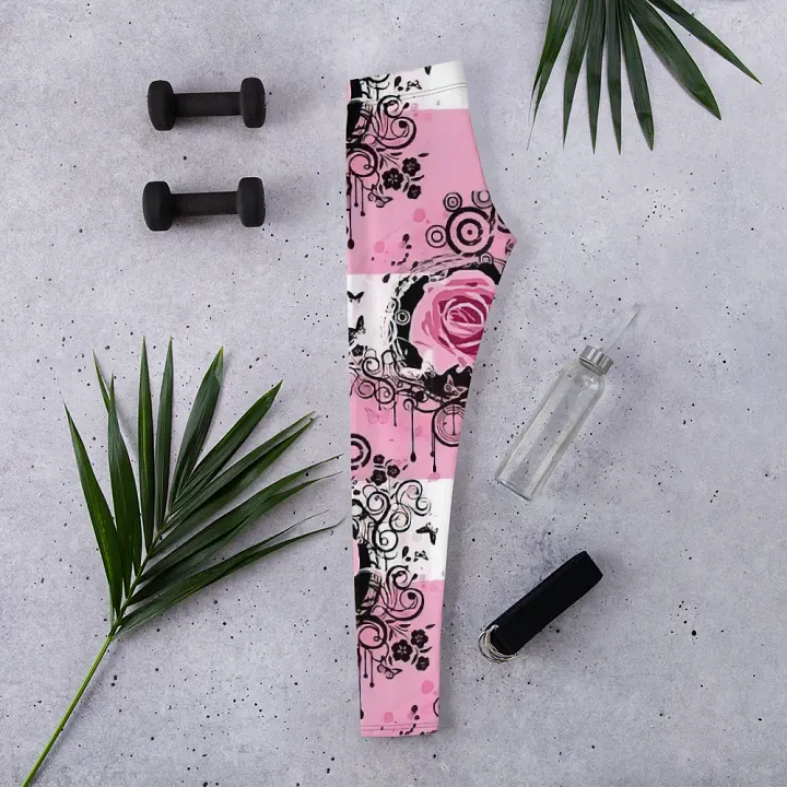 Romantic Rose All-Over Print Leggings product image (2)
