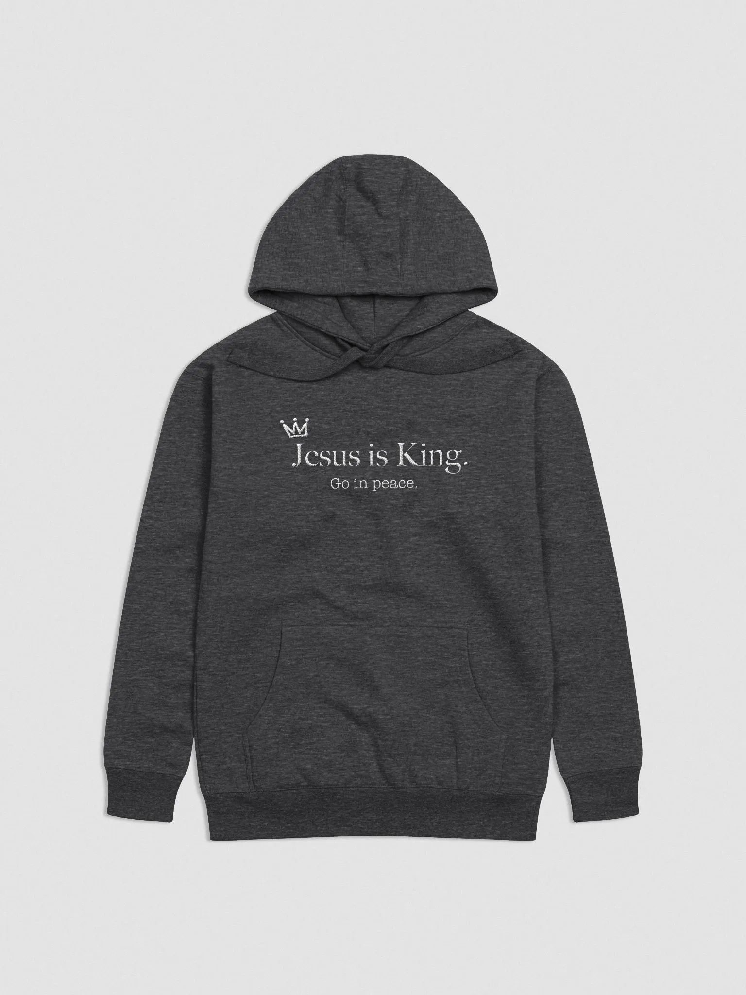 Unisex Jesus Is King Hoodies White Text product image (3)