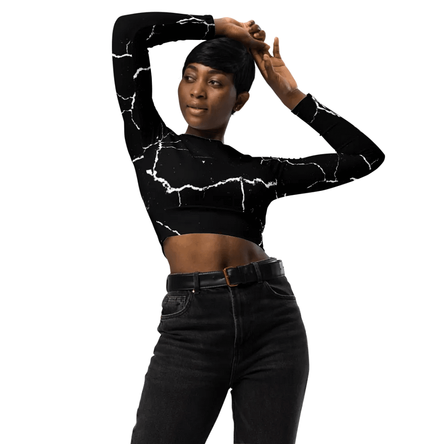 Cracked Monochrome Crop Top product image (3)