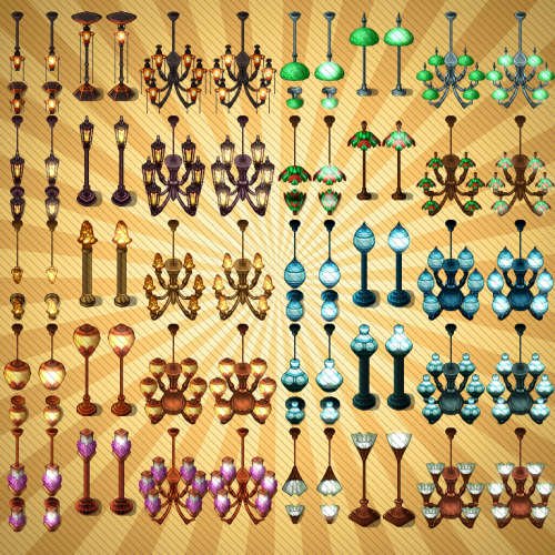 KR Furniture Store ~ Lamps and Lighting Tileset for RPGs product image (2)