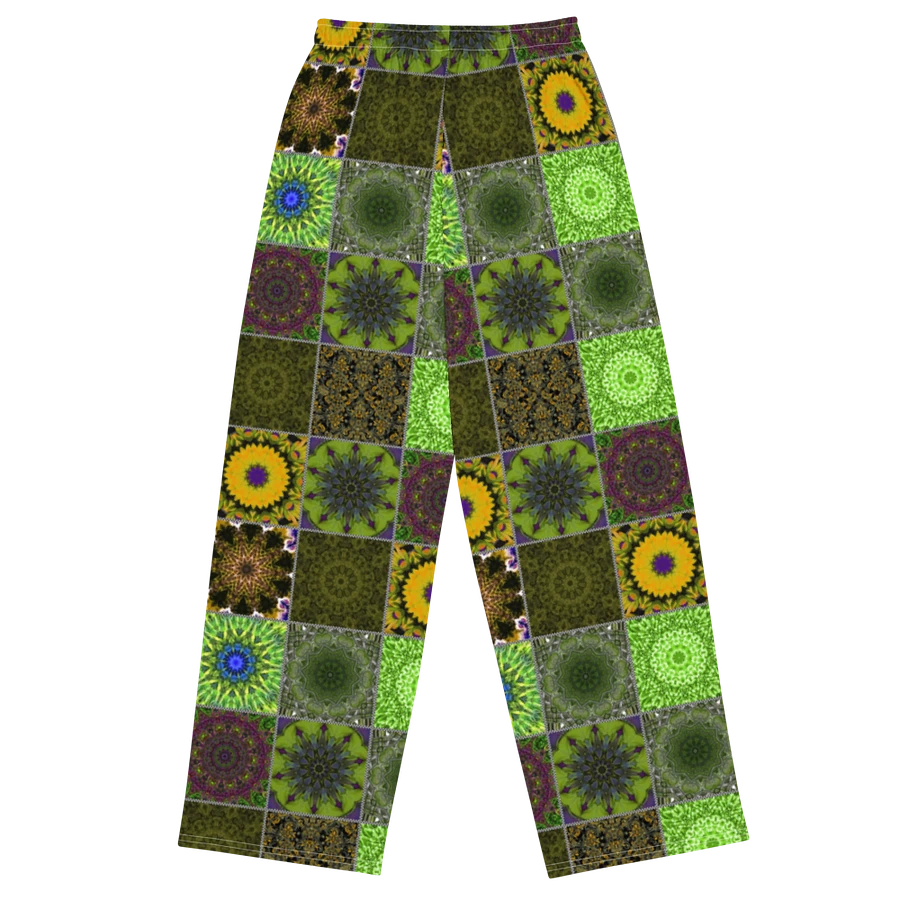 Green Crazy Quilt Wideleg Pants product image (1)