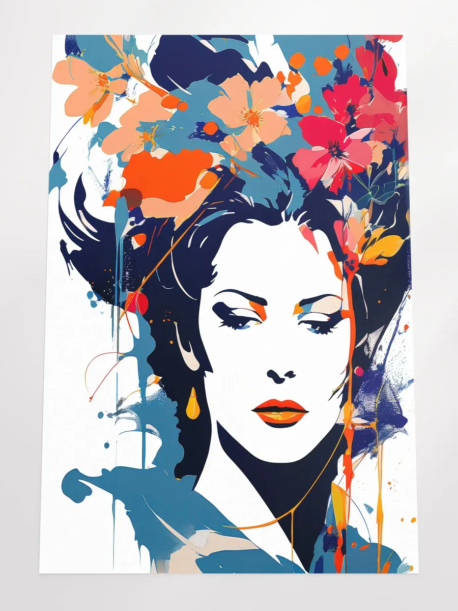 Abstract Woman v4 - Vintage Style Poster - Girly - Large 24x36 Inches product image (4)