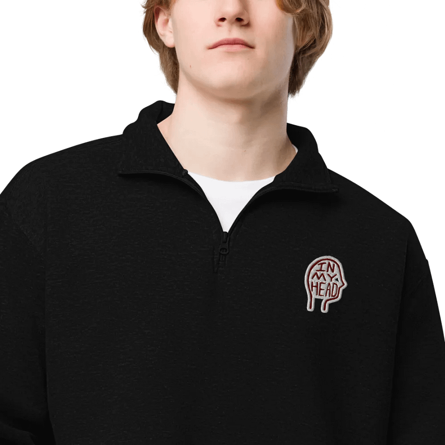 In My Head (maroon bubble design) embroidered quarter zip product image (5)