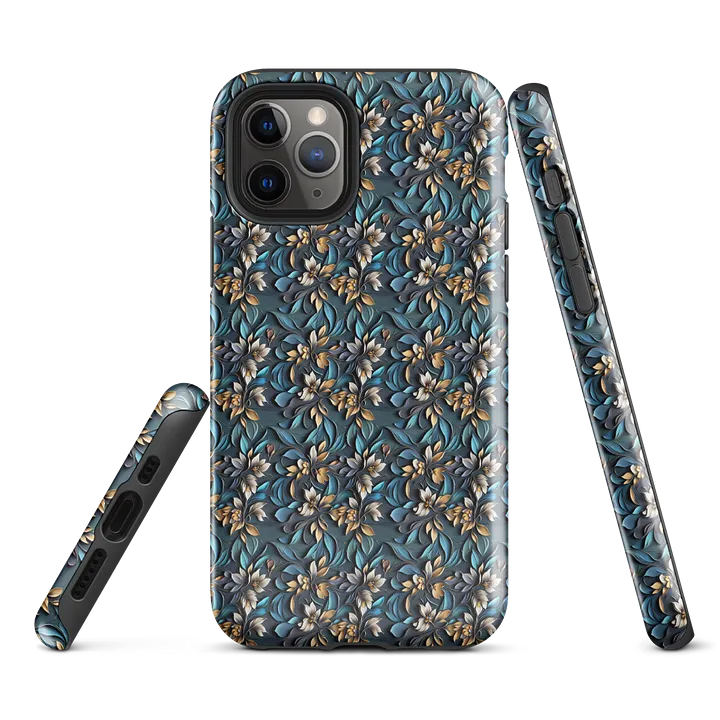 Tough Phone Case for iPhone® - Floral Pattern with a Sculpted Appearance product image (1)