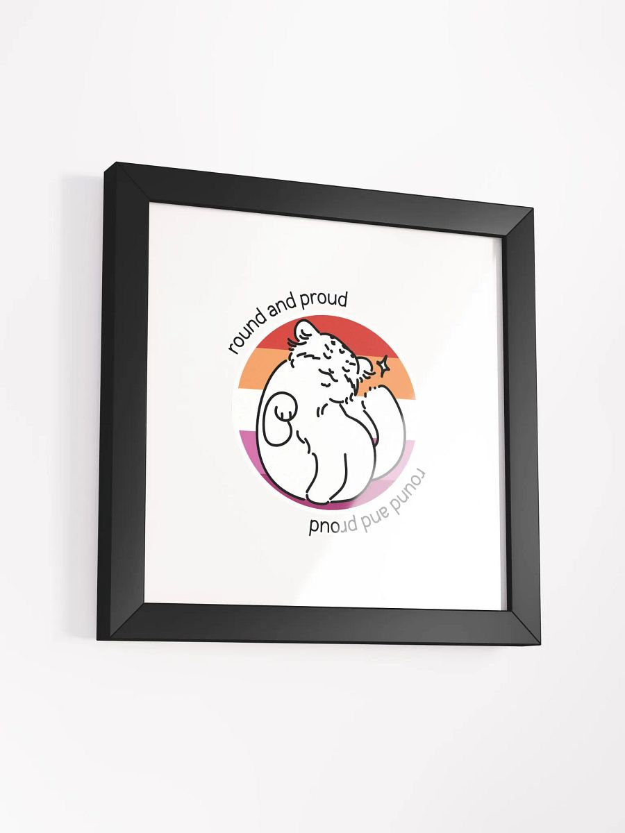 Round and Proud Manul Lesbian Version - Framed Print product image (7)