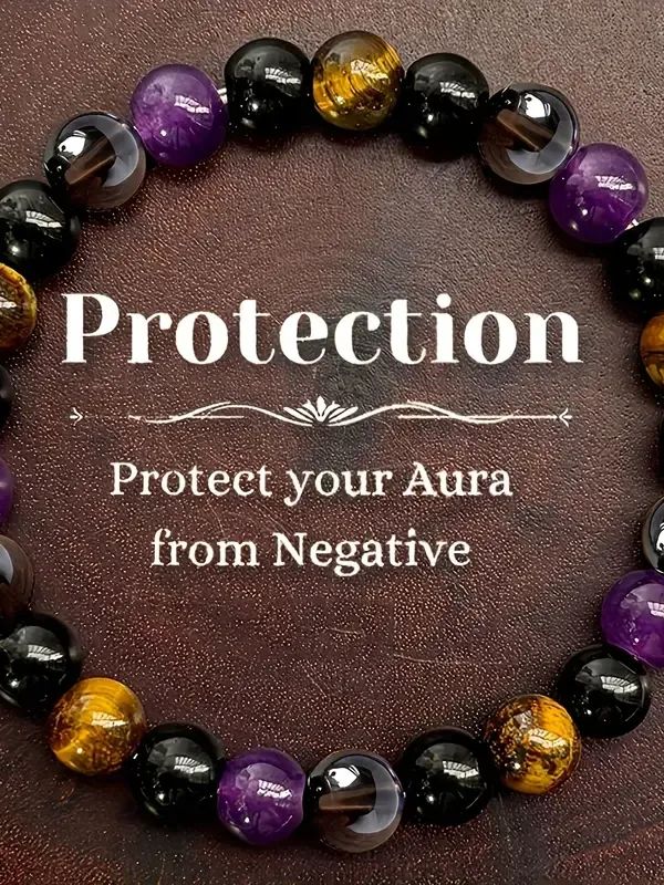 Pulseira de Cristal Elástica Artesanal para atrair proteção: product image (1)