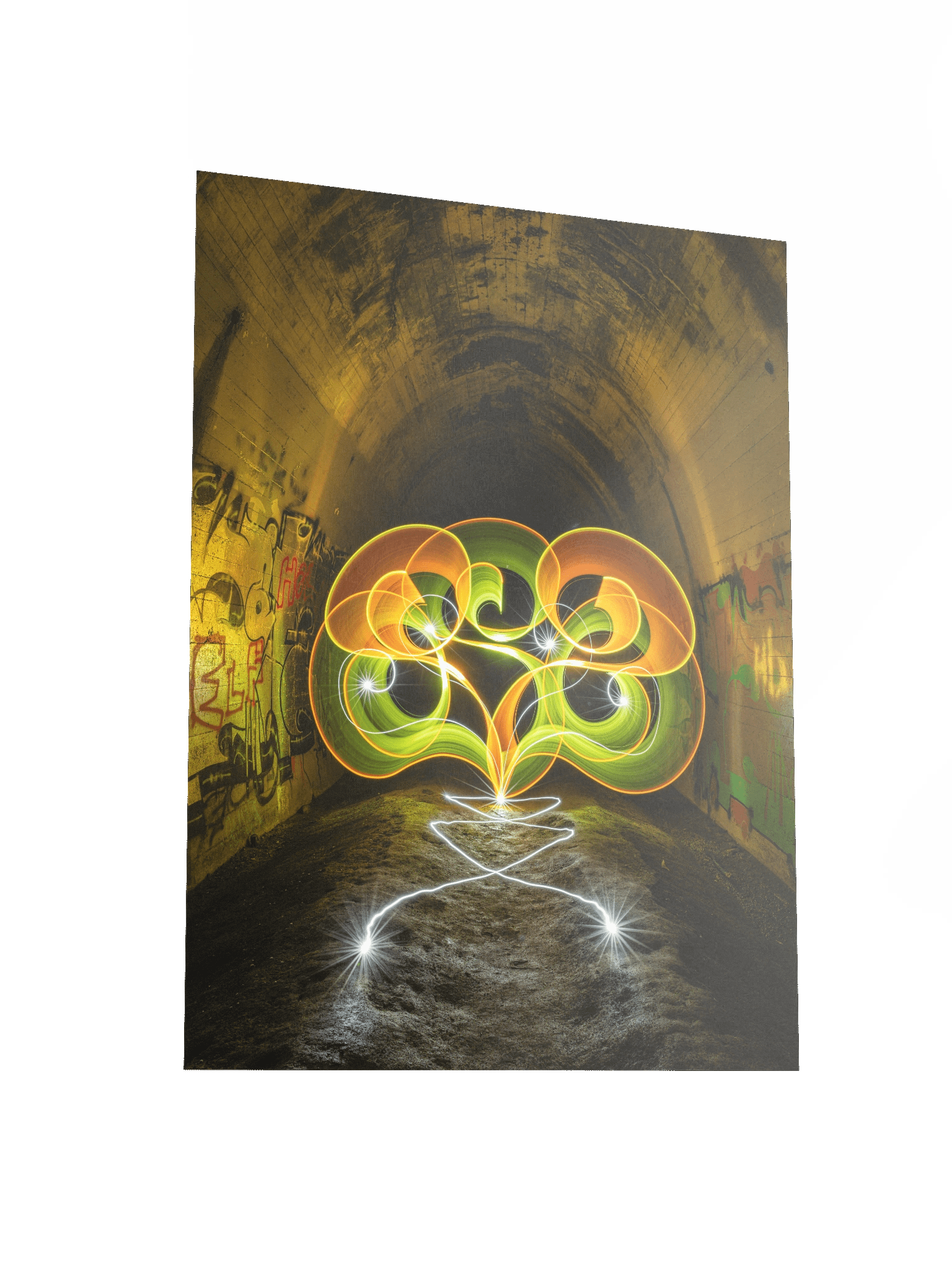Abandoned Railway Tunnel Light Painting | Matte Print product image (6)