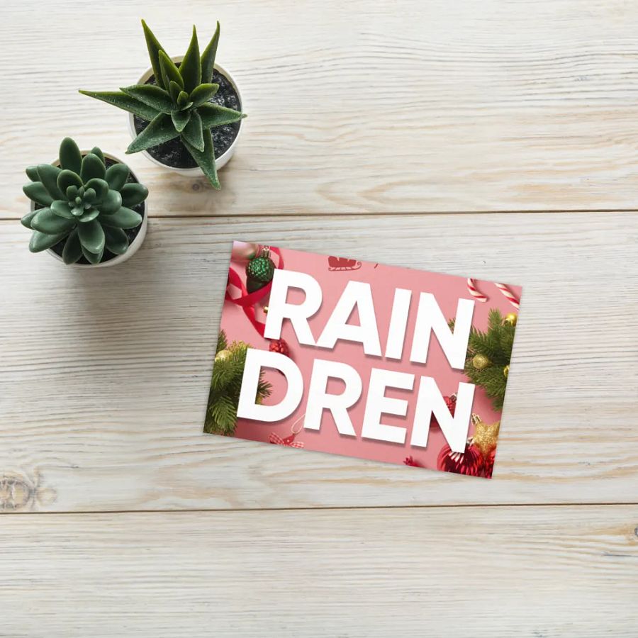 Raindren Greeting Card with Customisation product image (9)