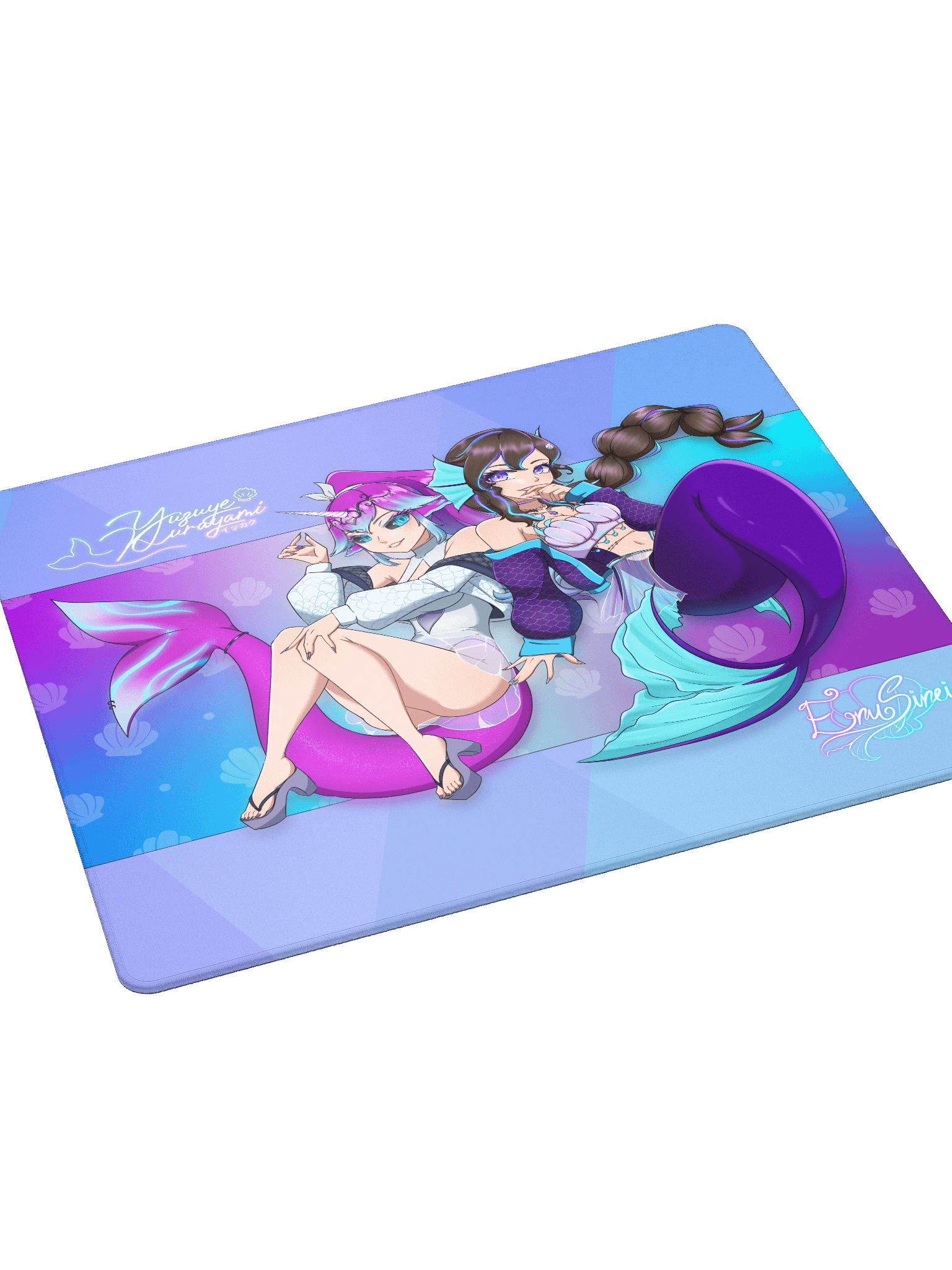 🩷Yuzu & 💜Eru 18″×16″ Gaming Mouse Pad product image (3)