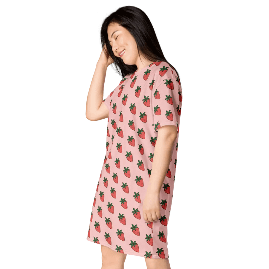 Vibrant Floral Swirl All-Over Dress Strawberry product image (3)