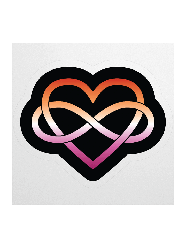 Lesbian Pride Gradient Polyamory Infinity Heart Sticker product image (2)