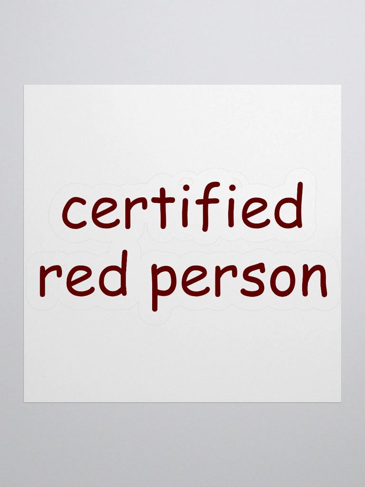 Certified Red Person Sticker product image (1)