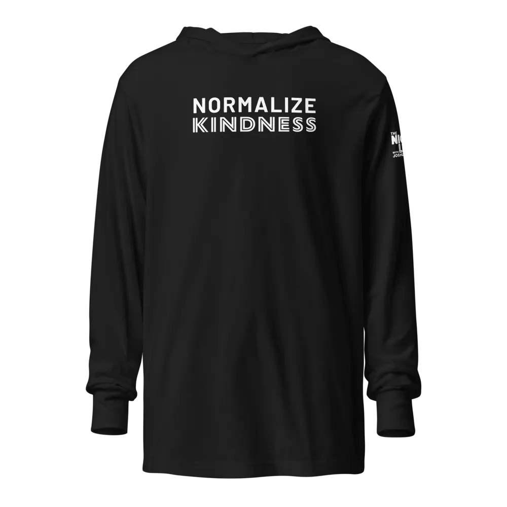 Normalize Kindness Hooded Tee (white text) product image (1)