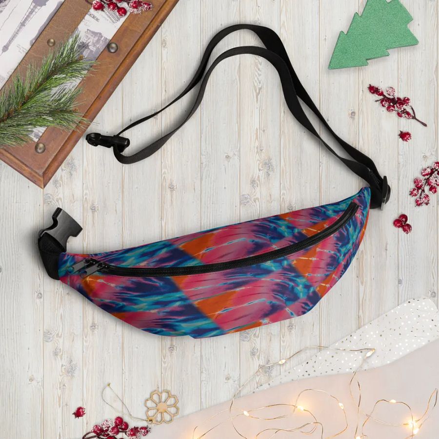 Swirling Motion Tie-Dye All-Over Print Fanny Pack product image (11)
