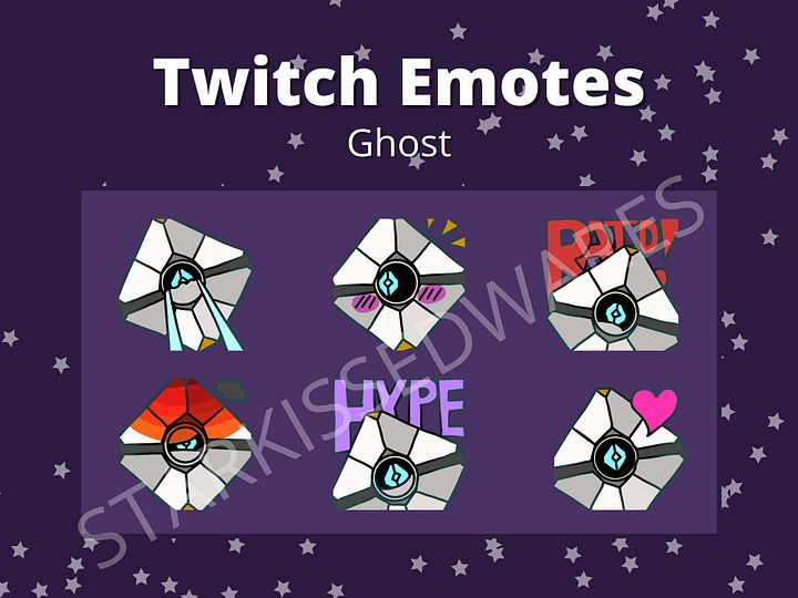 Destiny Inspired Ghost Twitch Emote Pack product image (1)