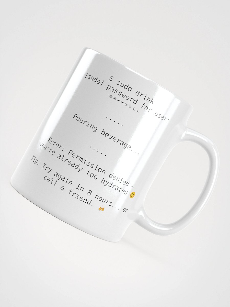 White Mug - sudo drink product image (4)
