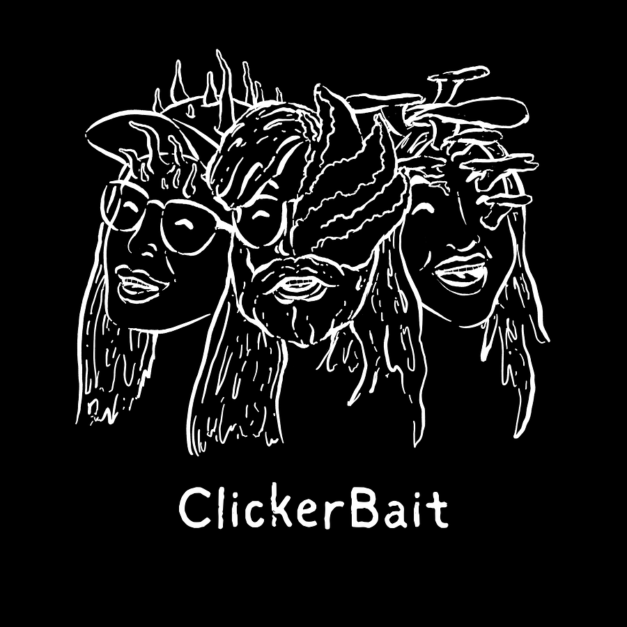 ClickerBait Hosts White Outline T-Shirt product image (3)