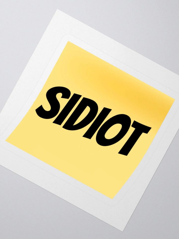 "Sidiot" Note sticker product image (2)
