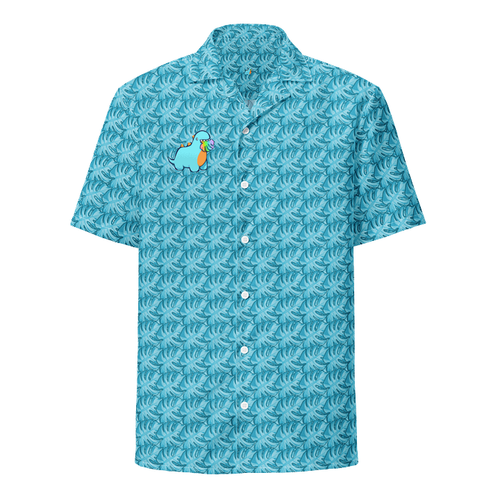 Blue Munch Monstera Hawaiian Shirt product image (1)