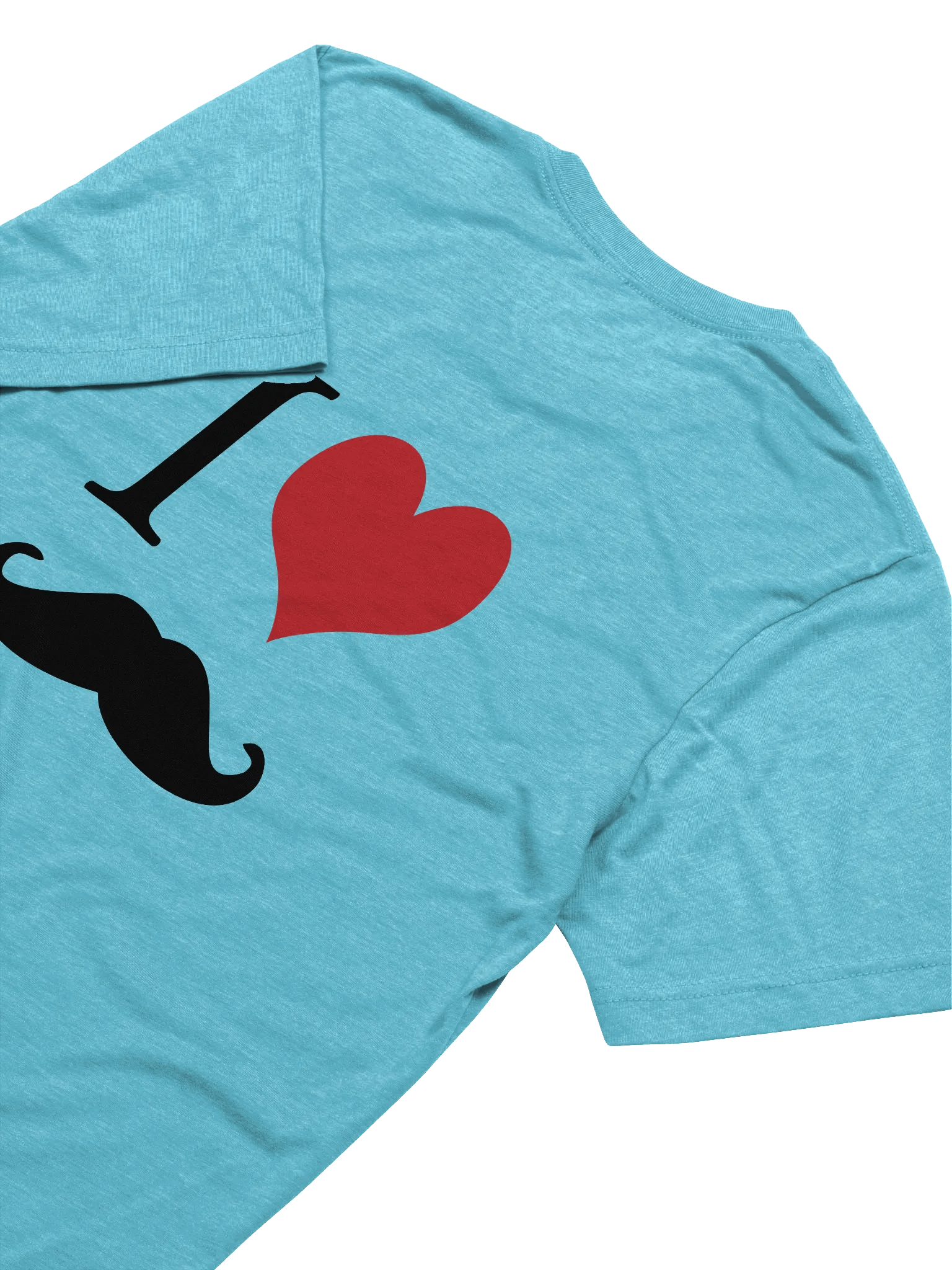 'I (red heart) Mustache Triblend T-Shirt product image (4)