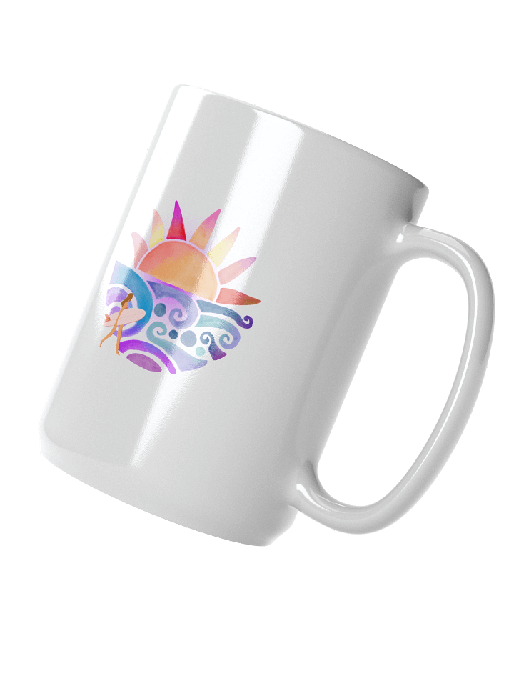 Sunset Surf Vibes Mug | Retro Watercolor Beach Aesthetic product image (2)