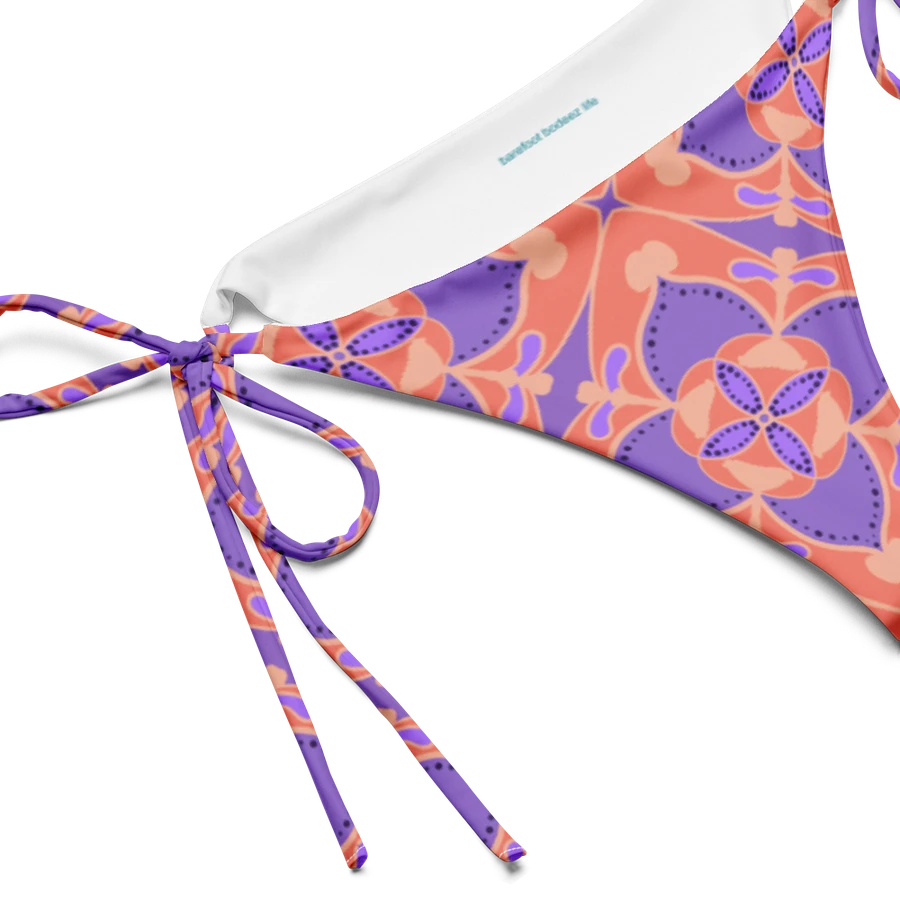 Pastel Orange and Mauve Pattern String Bikini Bottom product image (4)