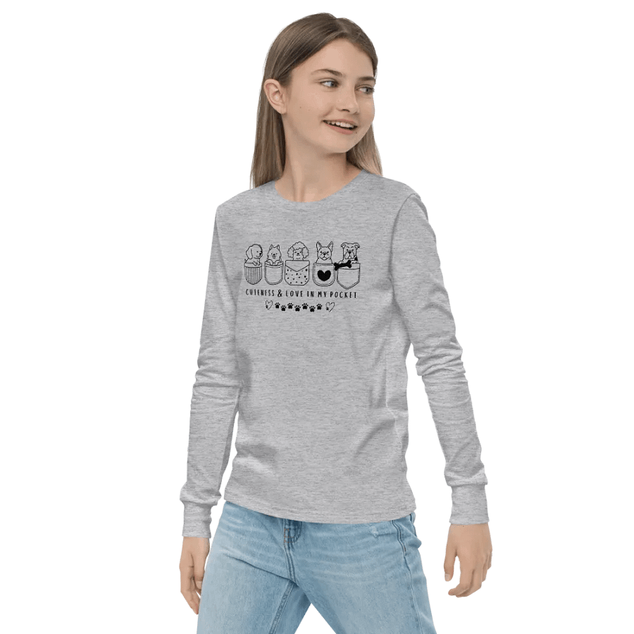 Cuteness and Love in My Pocket Long Sleeve T-Shirt product image (4)