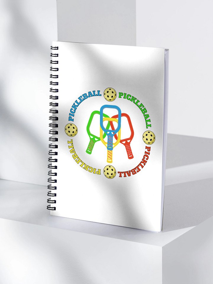 Pickleball Four Circle Colors Paddles Spiral Notebook product image (1)