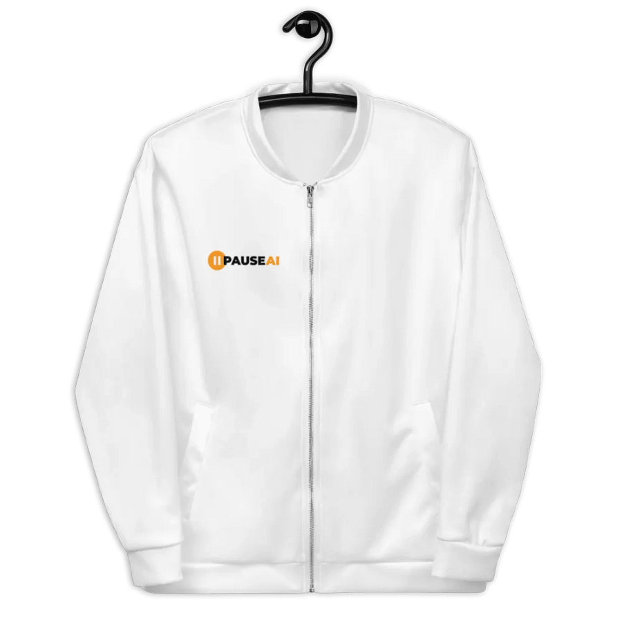 White Bomber Jacket (Unisex) product image (3)