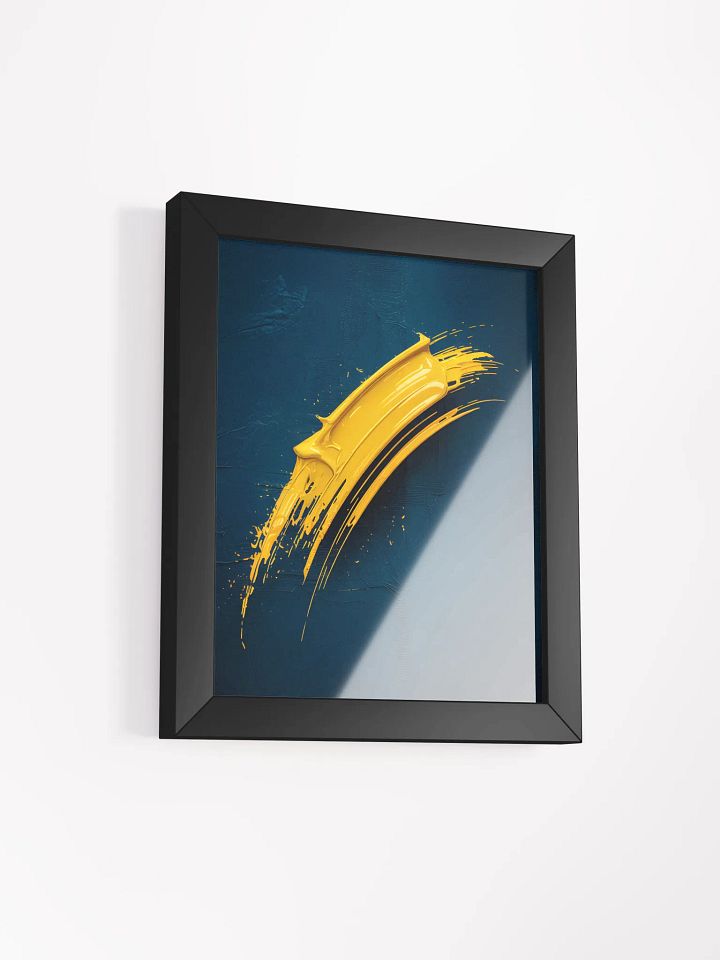 Golden Stroke Framed Print | Abstract Expressionist Wall Art product image (2)