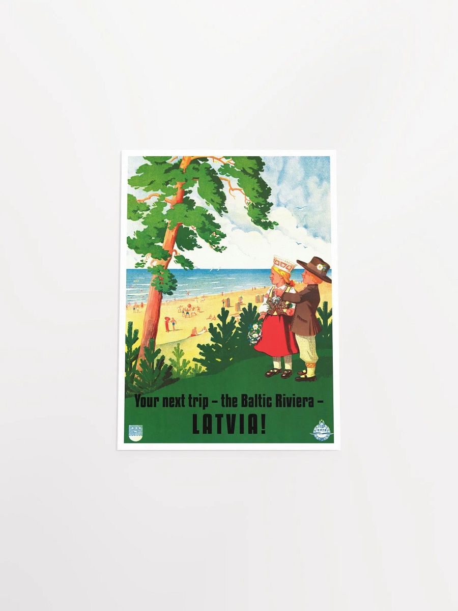 Latvia retro poster, 1930 — retro vintage travel poster, retro travel art, retro travel wall art product image (9)