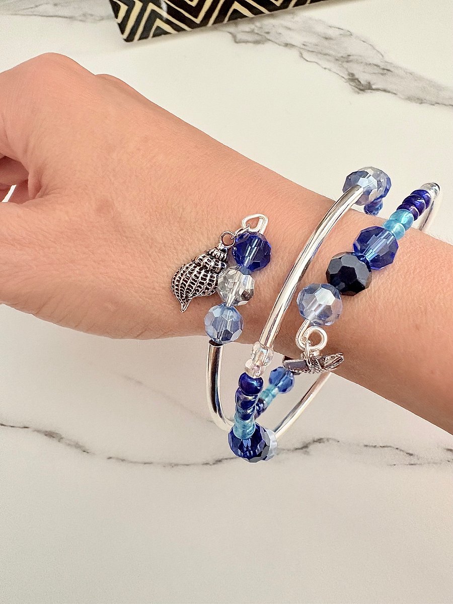 Handmade 8.25" Coil Bracelet | Coastal Charm Jewelry | by Monique Faella Designs™ | MFD-00070 product image (4)