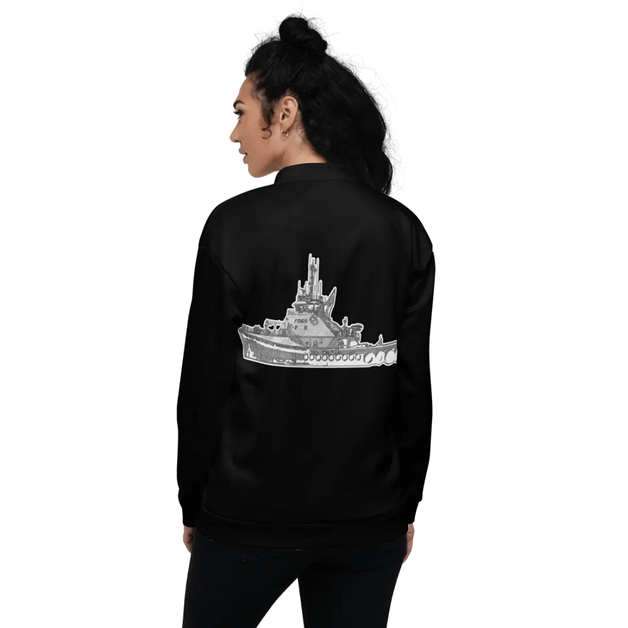 Foss Tugboat Sketch Black Bomber Jacket product image (7)