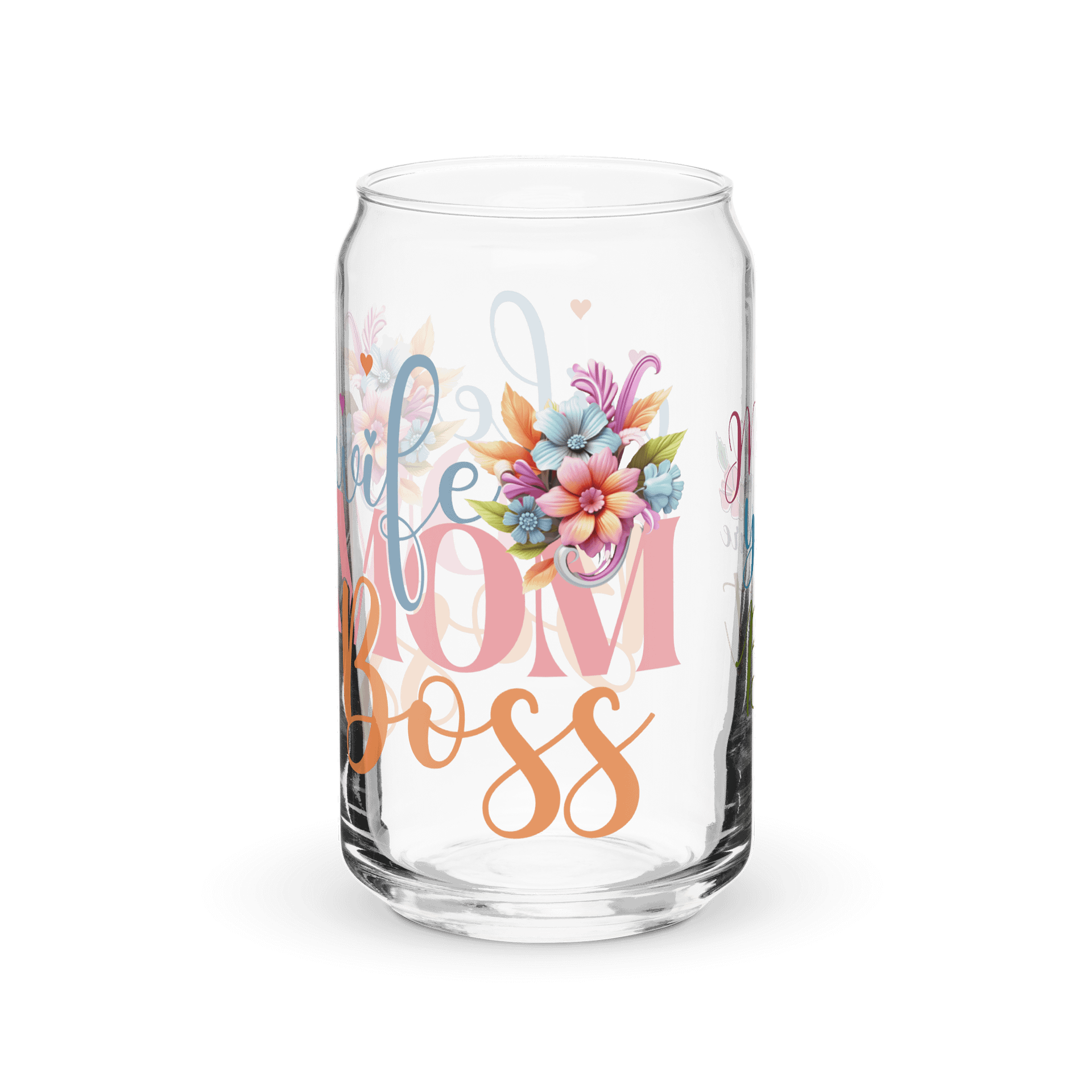 Wife Mom Boss Can-Shaped Glass product image (4)
