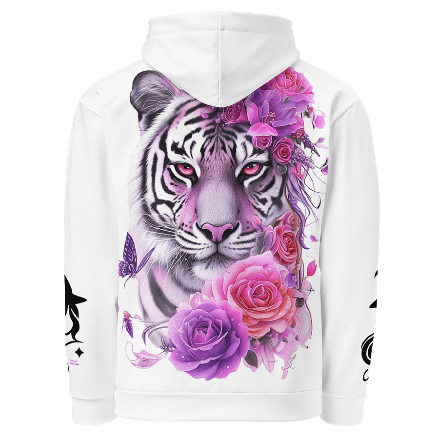 Grace Meets Grit — The White Tiger Bloom Hoodie product image (3)