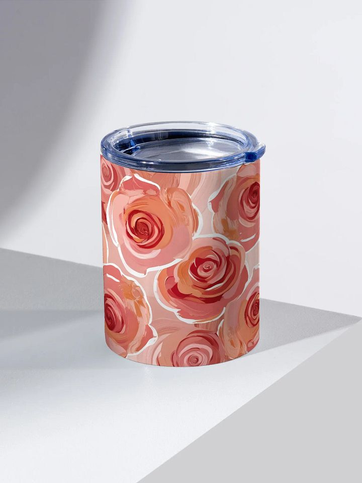 Peach Blooming Roses Stainless Steel Tumbler product image (2)