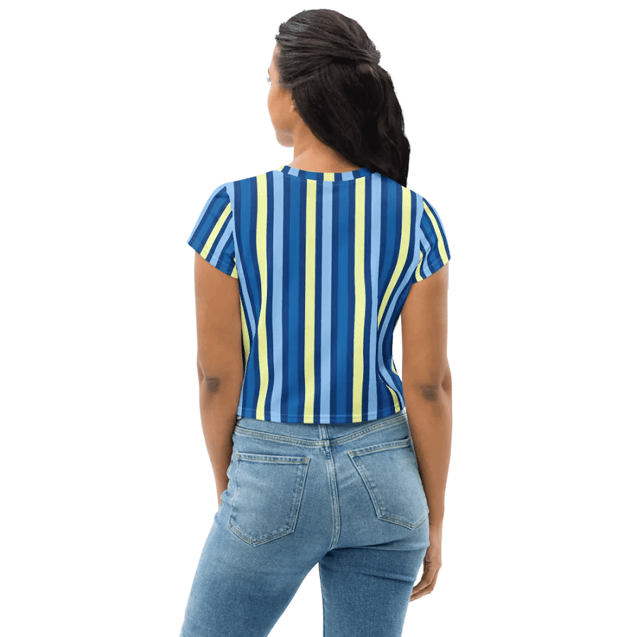 Blue Stripe Crop Top product image (5)