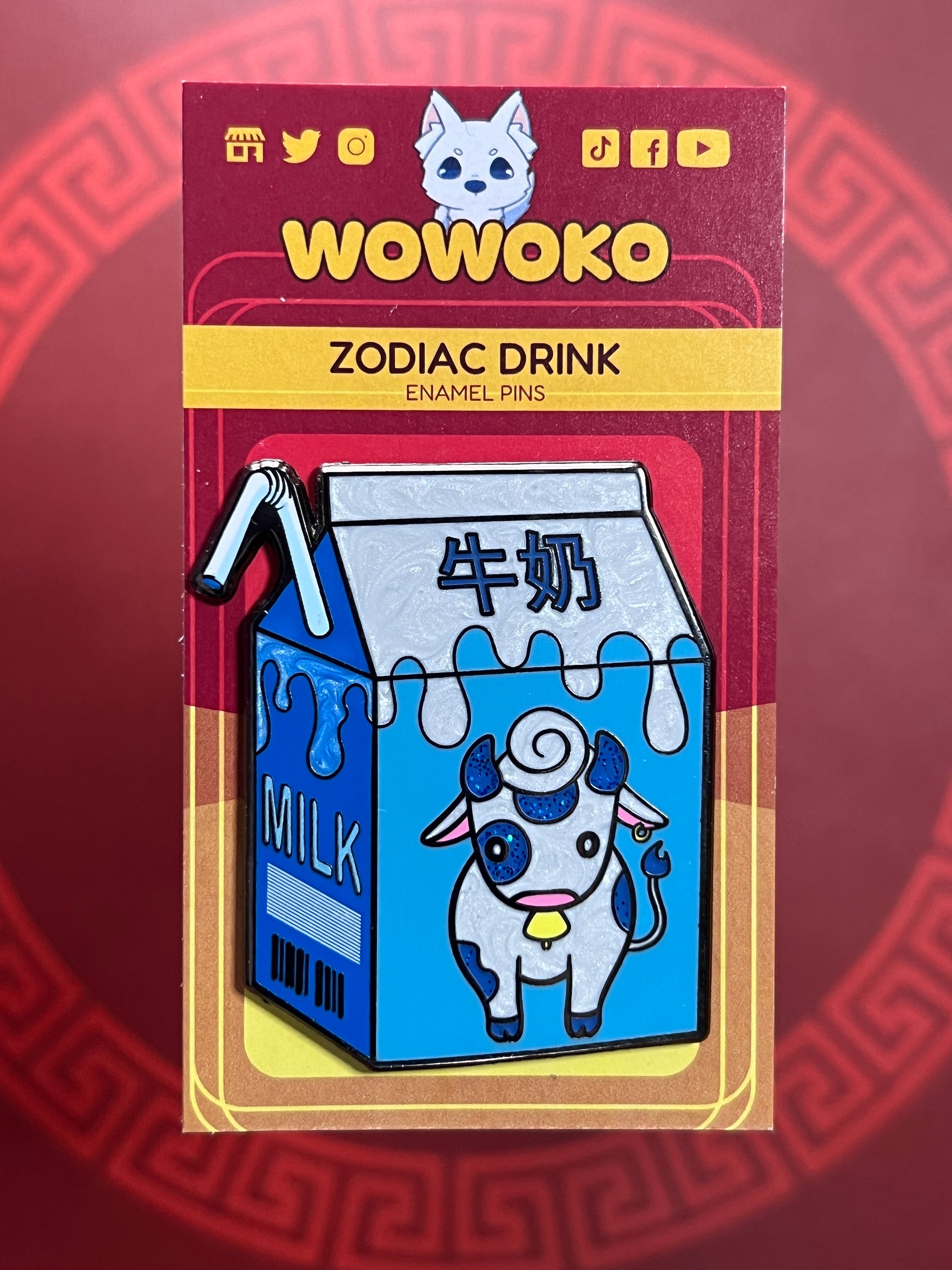 Enamel Pin - Zodiac Drinks - Cow Milk product image (1)