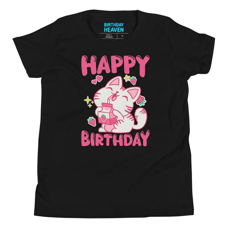 Happy Birthday (Cat Strawberry) T-Shirt For Kids product image (8)