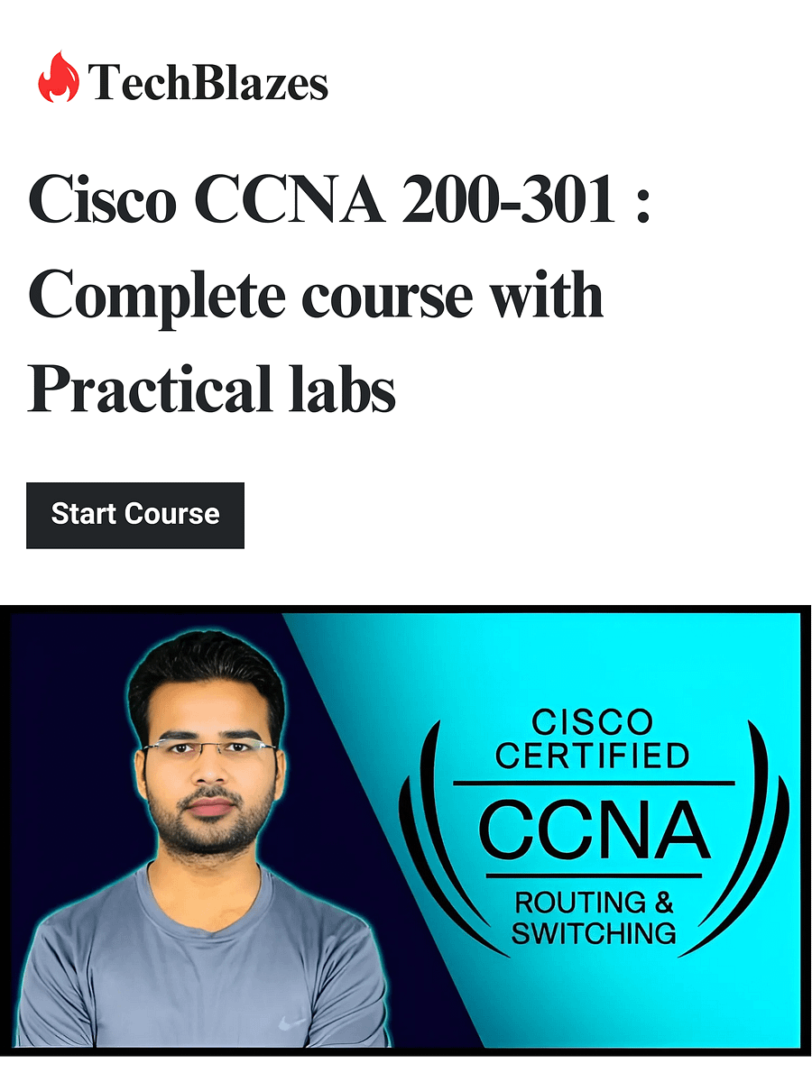 Cisco CCNA 200-301 : Complete course with Practical labs product image (1)