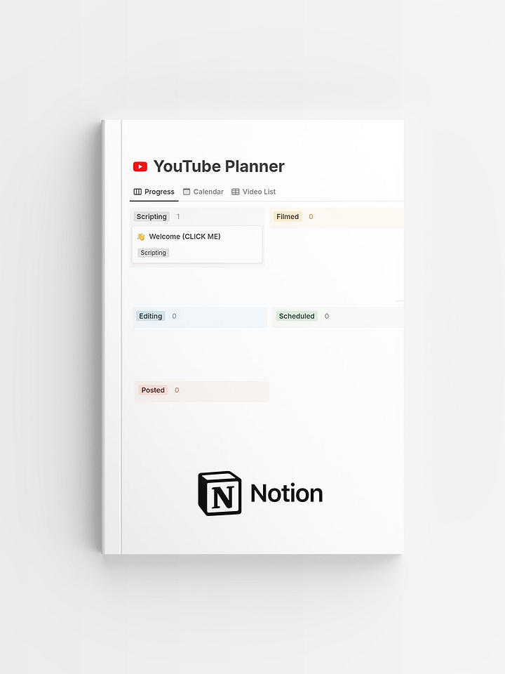YouTube Planner Notion Template product image (1)