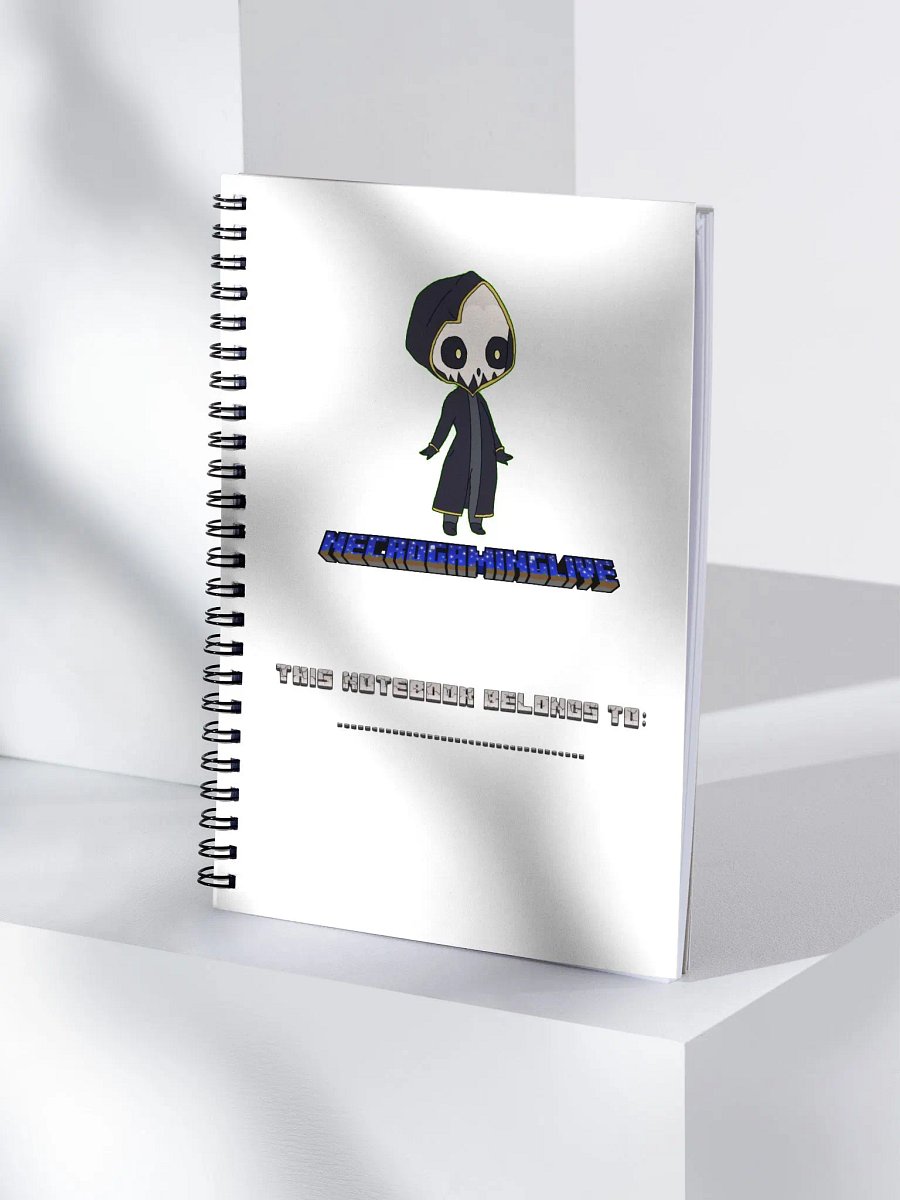 NecroGamingLIVE Lined Spiral White Notebook product image (4)