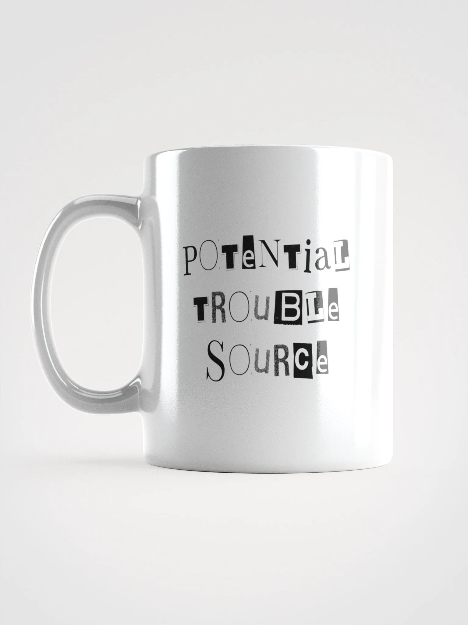 Potential Trouble Source Mug - White, black letters product image (6)